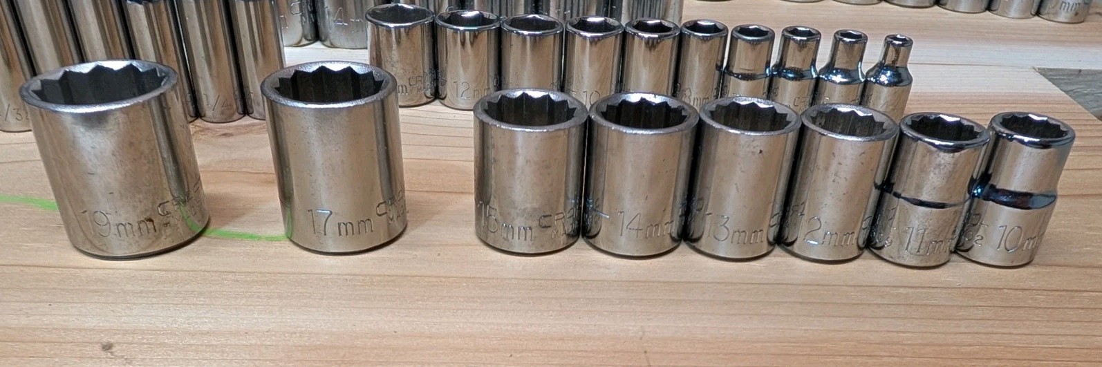 Craftsman Lot of 68 Sockets – Metric & Standard Mixed 1/4” 3/8” 1/2″-Made In USA
