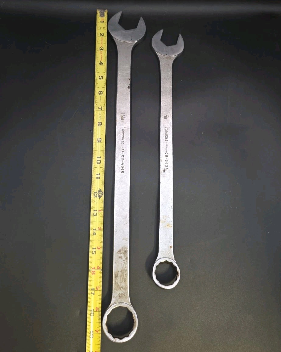 Cornwell Open End Box Wrench CW-4040 1 1/4 19″ Long & CW-3434 1 1/16 15.5″ Long