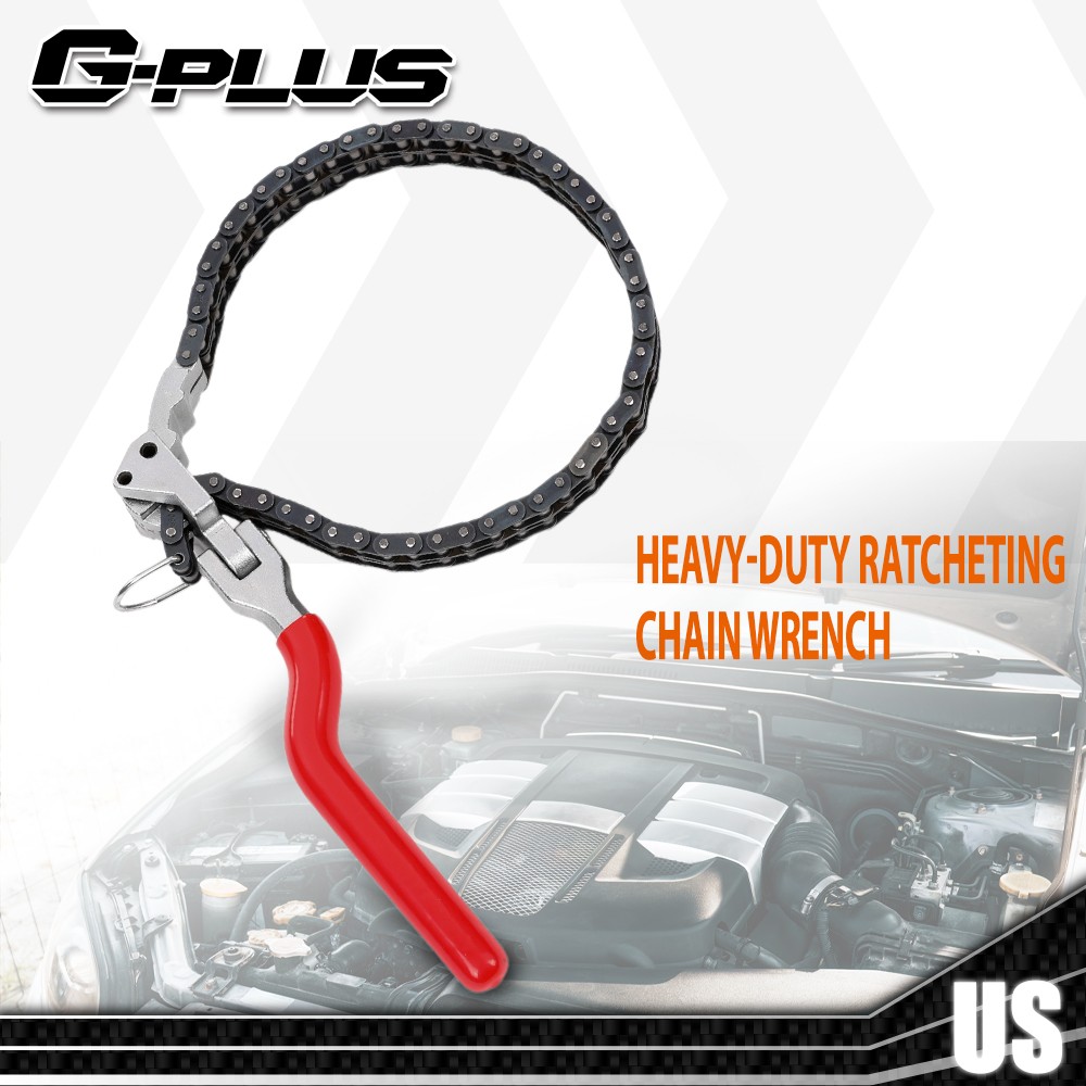 Heavy-Duty Ratcheting Chain Wrench Oil Filter Change Pipe Fittings 60-160mm