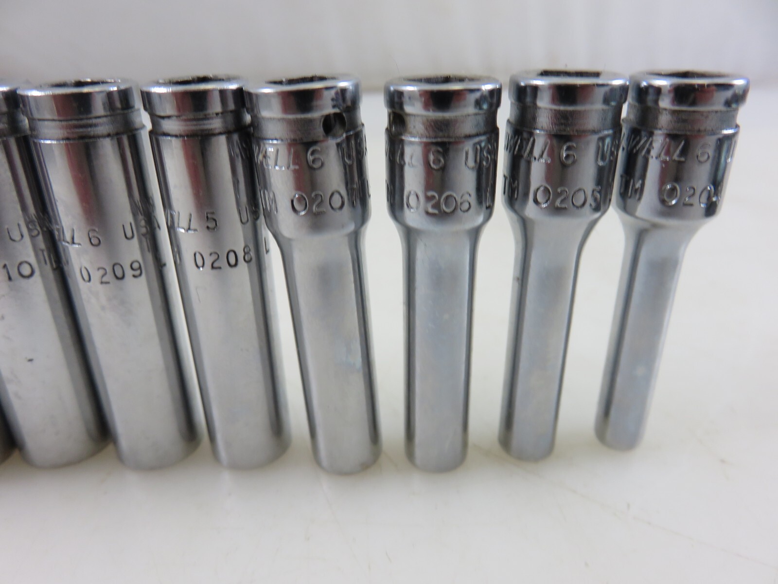 Cornwell TM 1/4″dr. METRIC Deep Socket Set 4mm-14mm 6pt 11pc w/Rail Made In USA