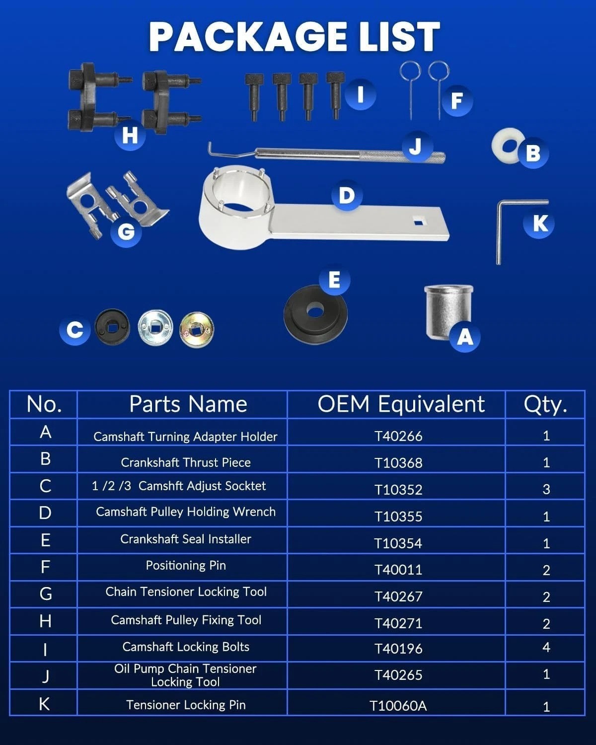 VAG EA888 Engine Timing Tool Kit – Complete Precision Set for 1.8 & 2.0 TSI/T…
