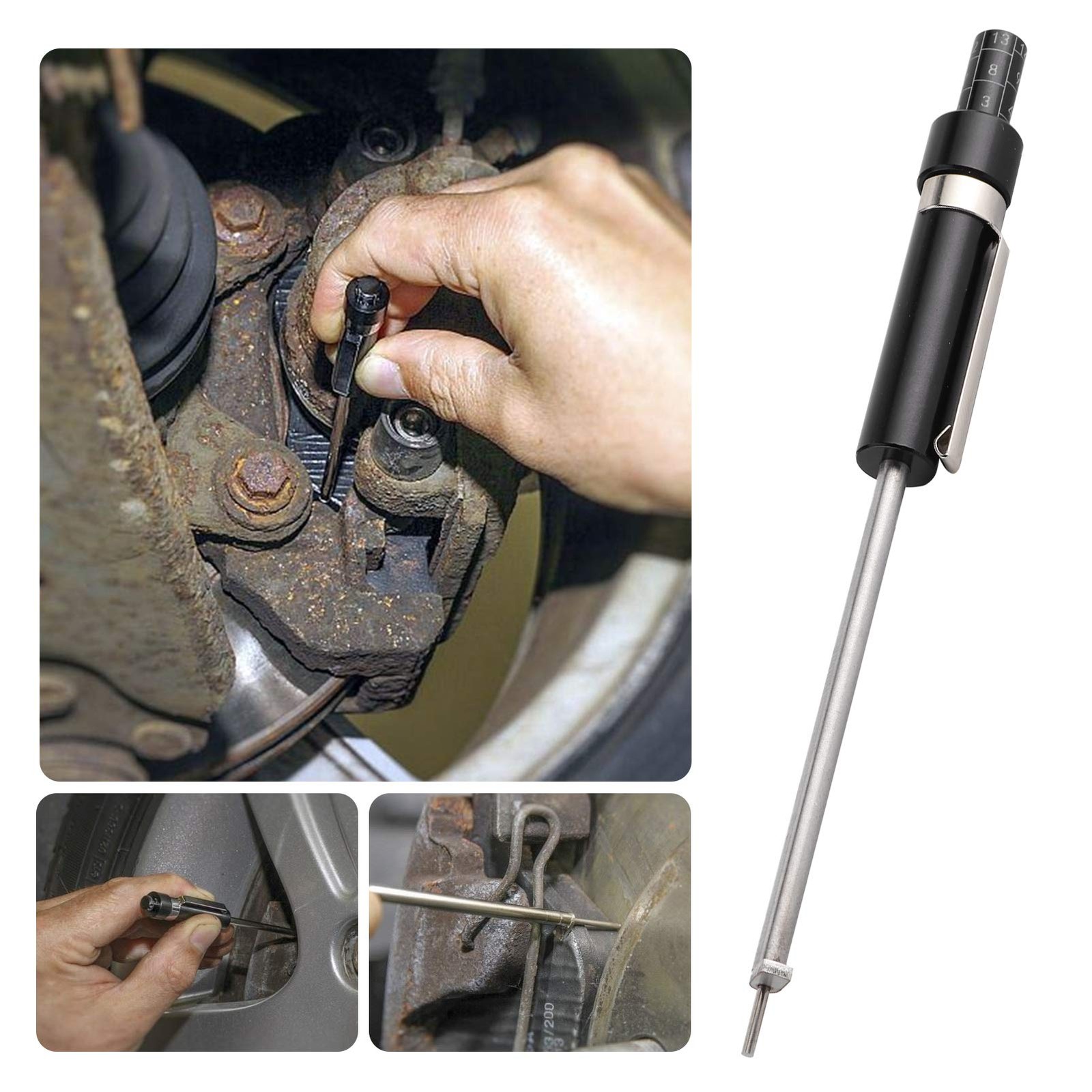 Brake Pad Measuring Tool For 6mm / 0.2 Thickness Brake Pad Gauge Vehicle Measur