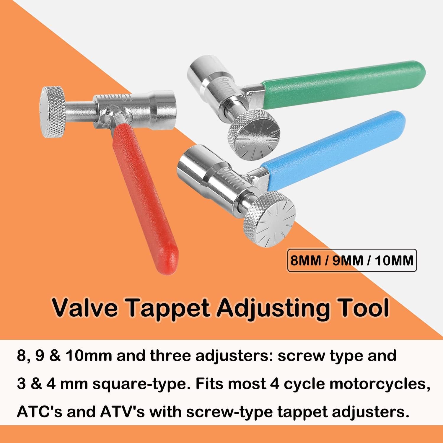 6PC Valve Tappet Adjusting Tool Set for HONDA YAMAHA SUZUKI KAWASAKI MOTORCYCLES