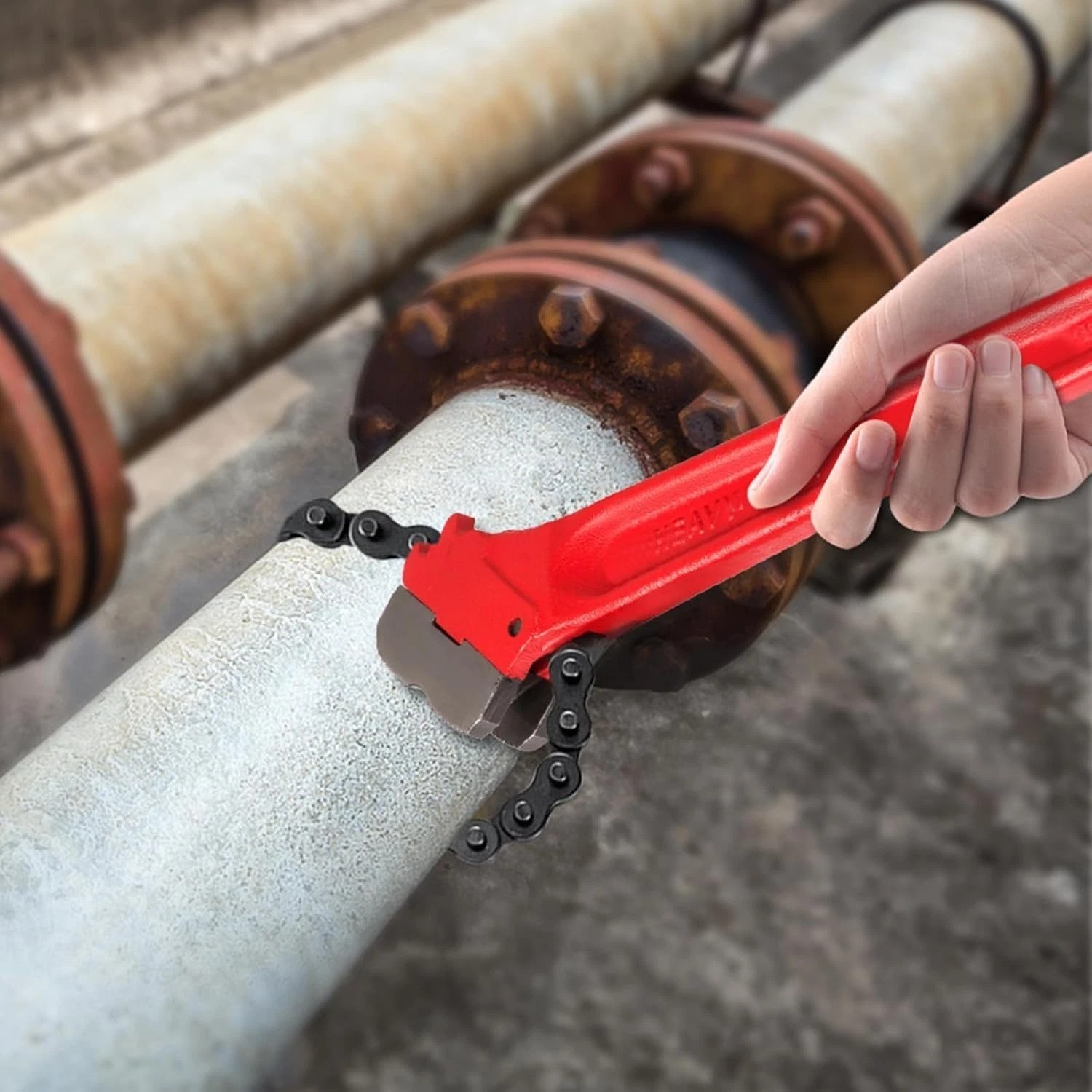 Professional 36″ Oil Filter Chain Wrench, Ergonomic, Powder Coated, Durable