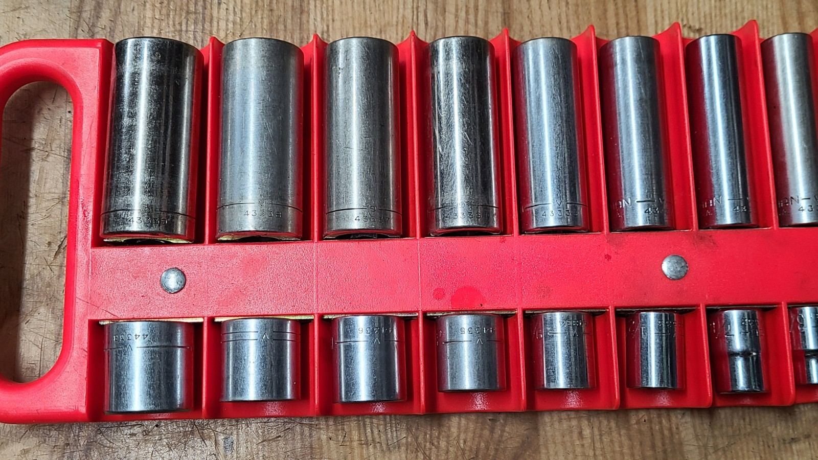 Vintage Craftsman ⅜ & ¼» Drive Socket Set 28 pc + Magnetic Holder ⅞ To 5/32 USA