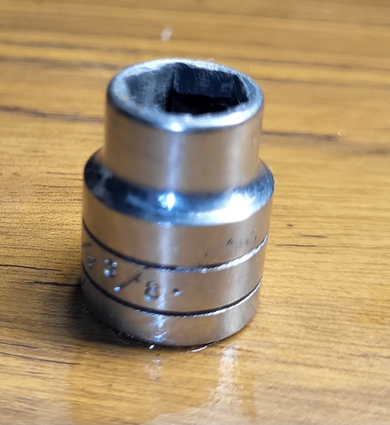 SK Hand Tools 45112 3/8″ Dr. 3/8″ 6pt Standard Fractional Chrome Socket