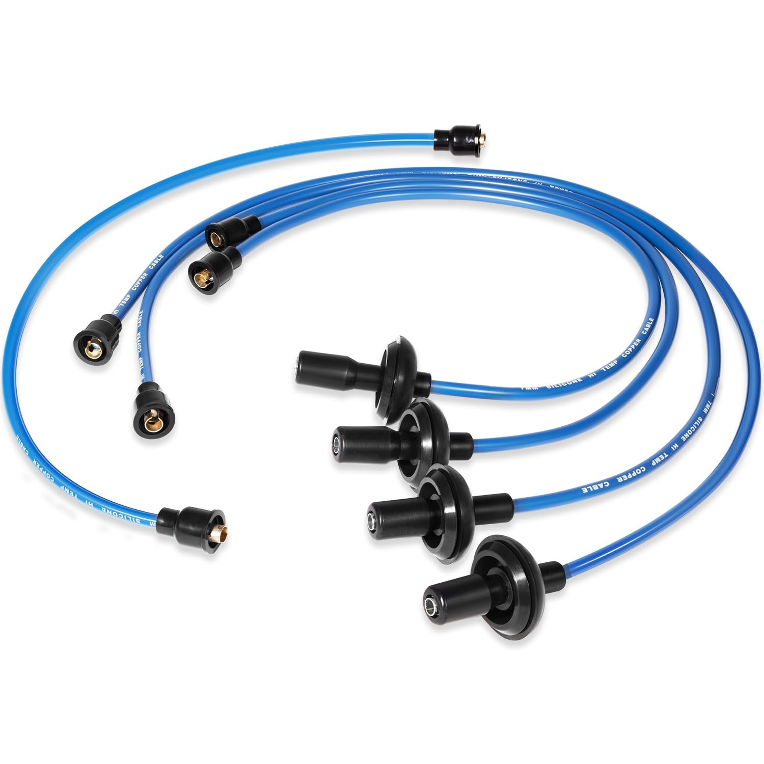 Blue 7mm Silicone Ignition Plug Wires for Type 1, Compatible with Dune Buggy