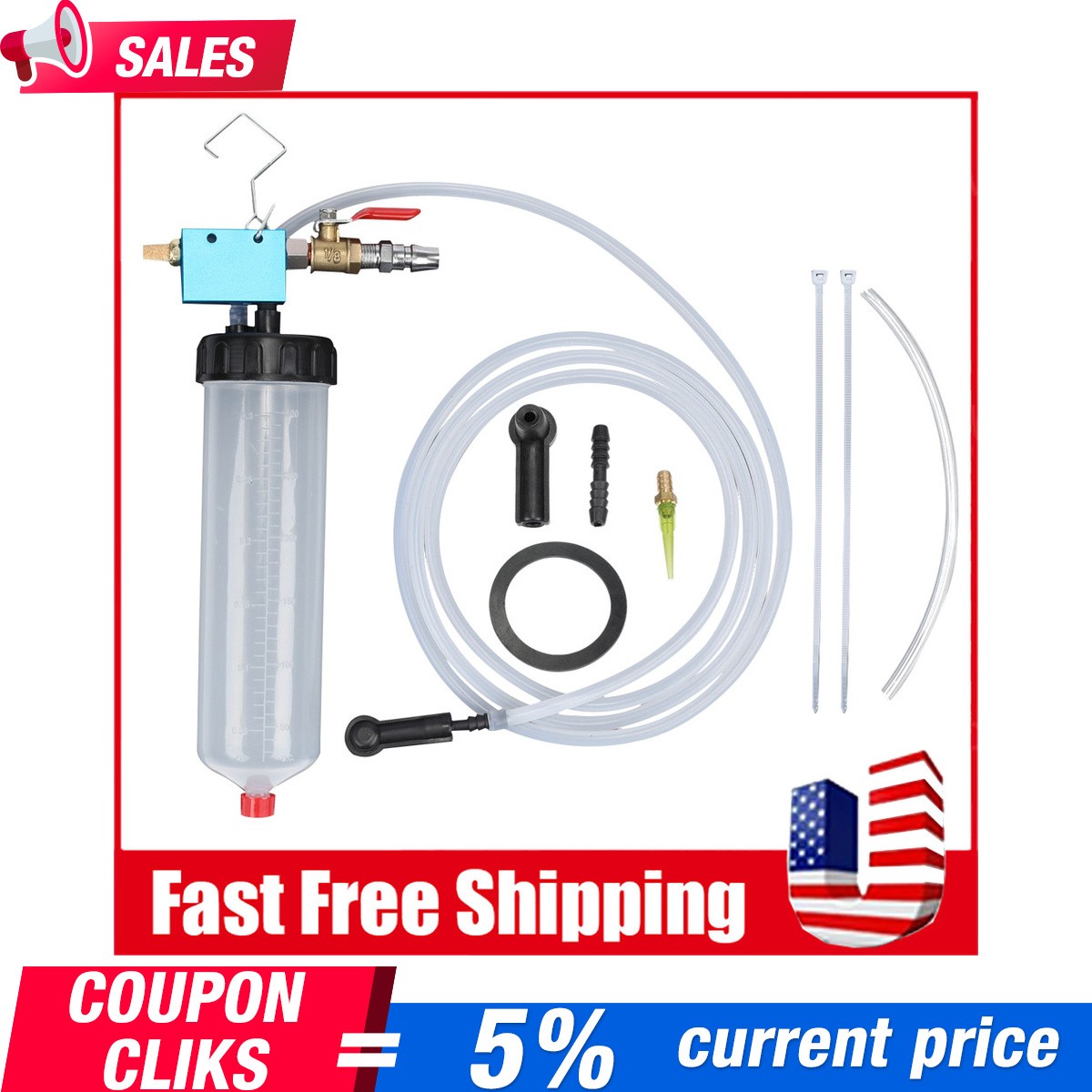 Car Vehicle Vacuum Brake Bleeder Tank Fluid Fluid Oil Change Pump Equipment Kit