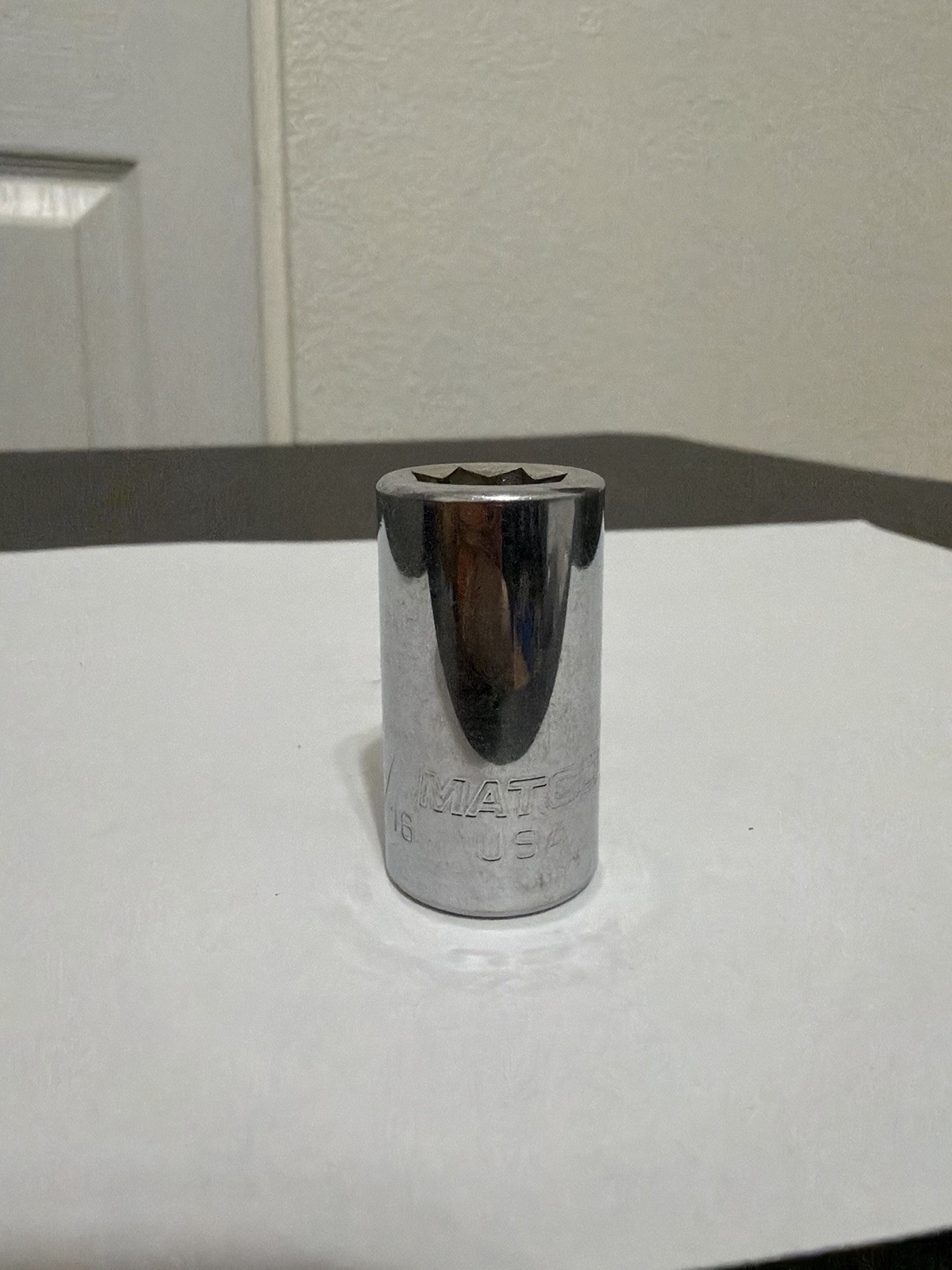 Matco 7/16″ Shallow Socket 3/8″ Drive 8 Point Double Square B148 USA Chrome