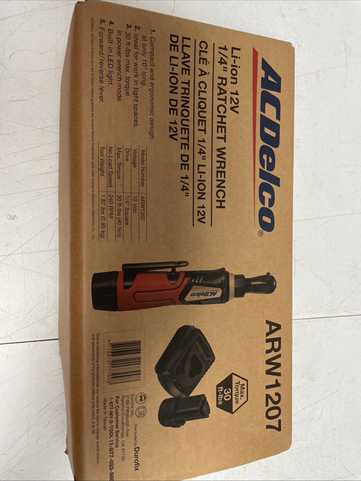 ACDelco ARW1207 Li-ion 12V 1/4″ Ratchet Wrench