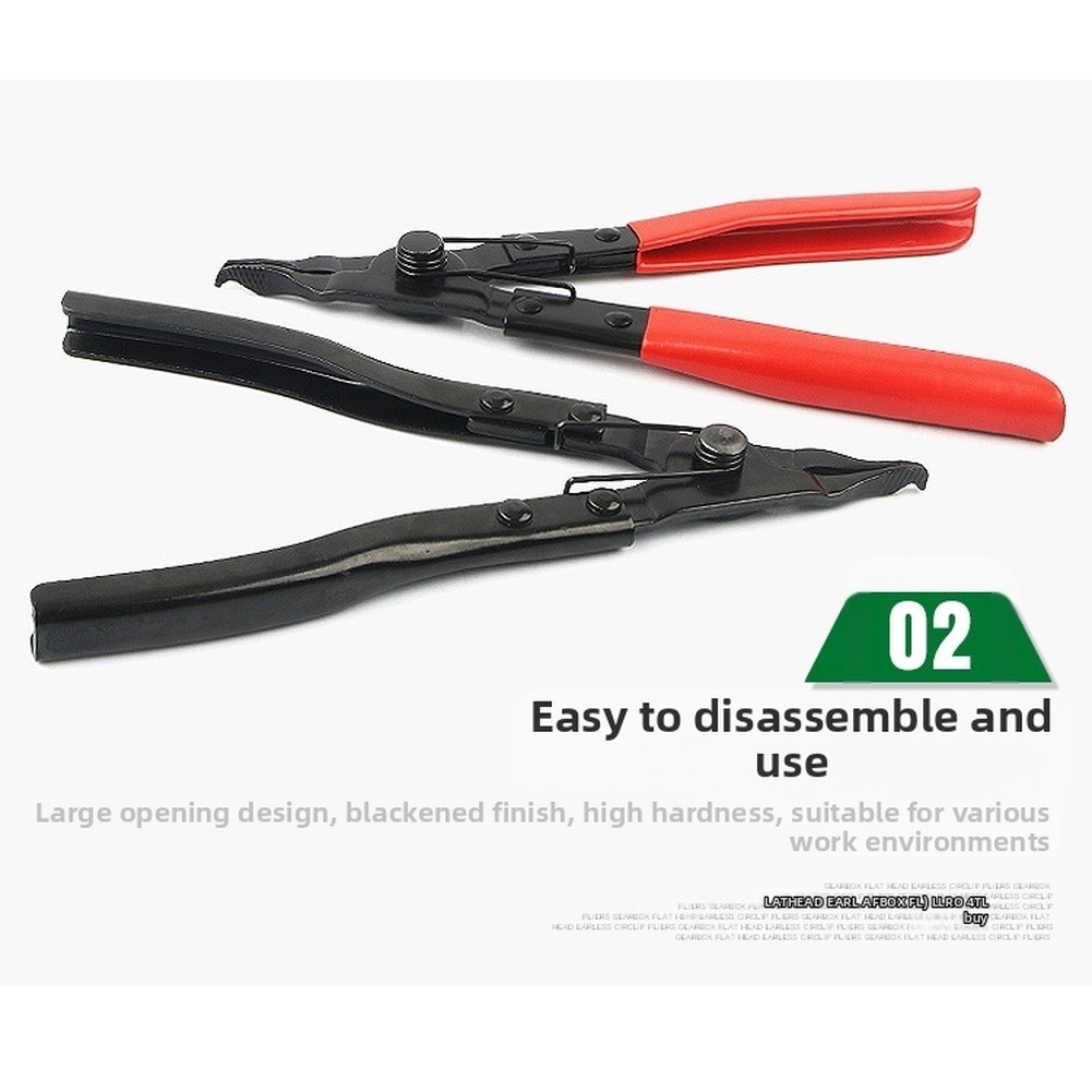 Flat Head Circlip Pliers With Textured Jaw And 21mm Capacity For Snap Ring Work