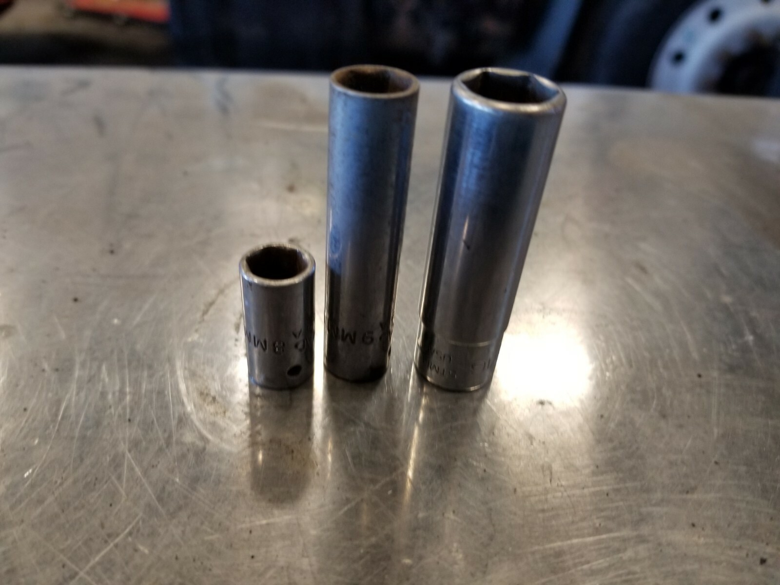 mac snap on socket set 1/4 8mm, 9mm, 7/16