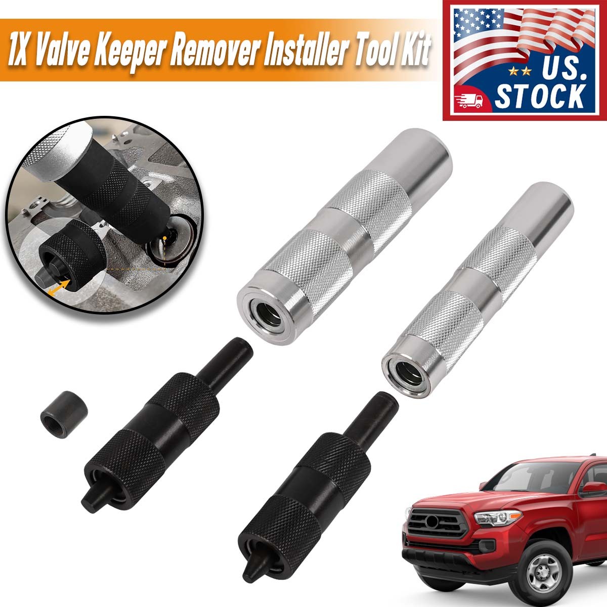 2PCS Valve Keeper Remover and Installer Tool Kit for Stems from 4.5 to 7.5mm new