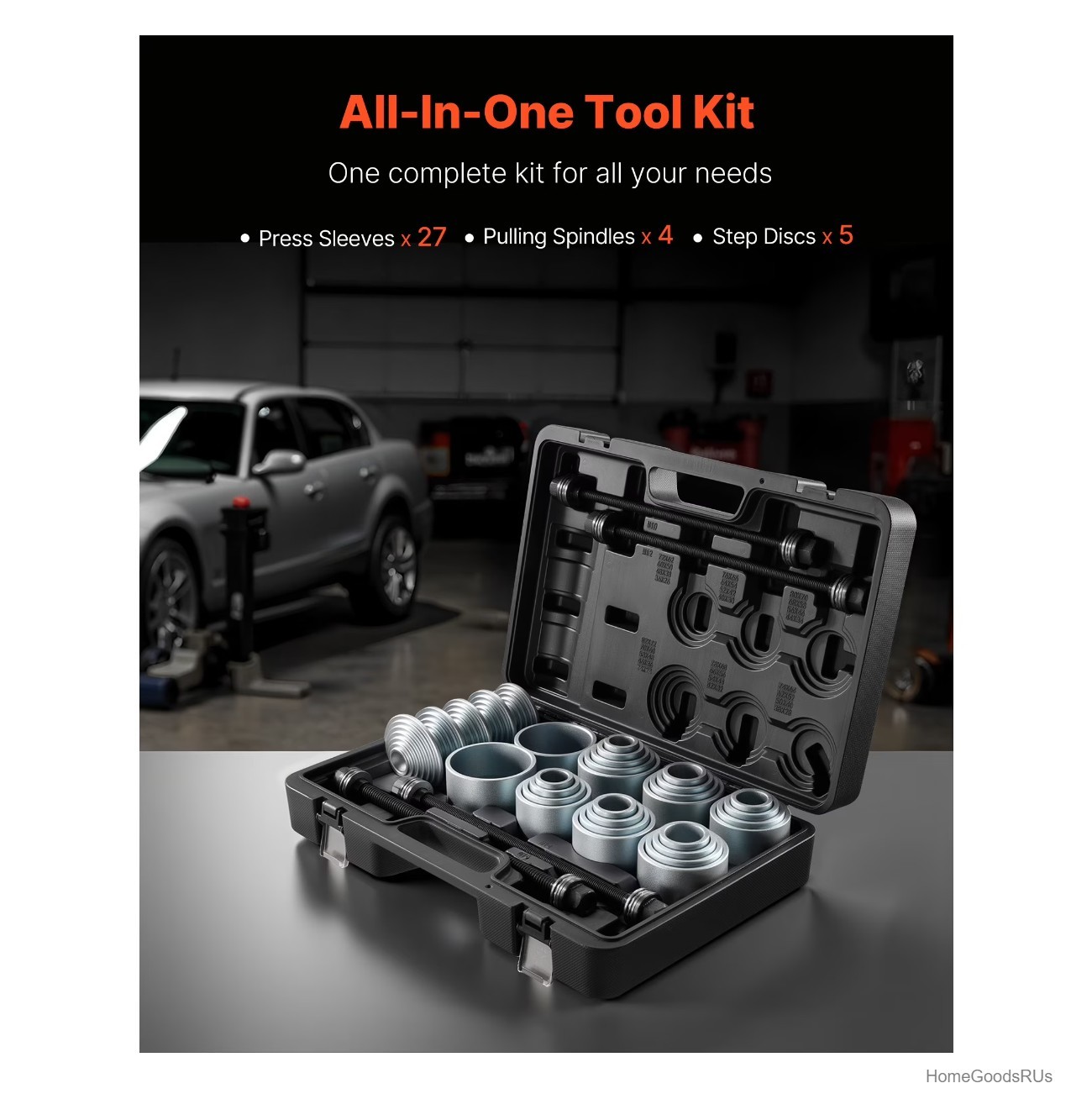 36 Piece Pull and Press Sleeve Kit Bush Removal Installation Tool Set Carrying
