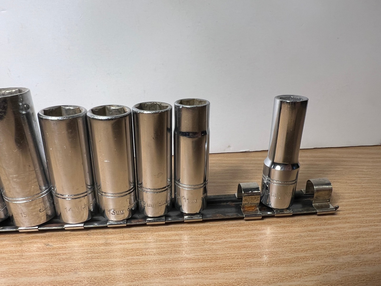 Vintage 1970s Vulcan Williams BMD Deep Metric Socket Set 3/8 Drive USA 9pc