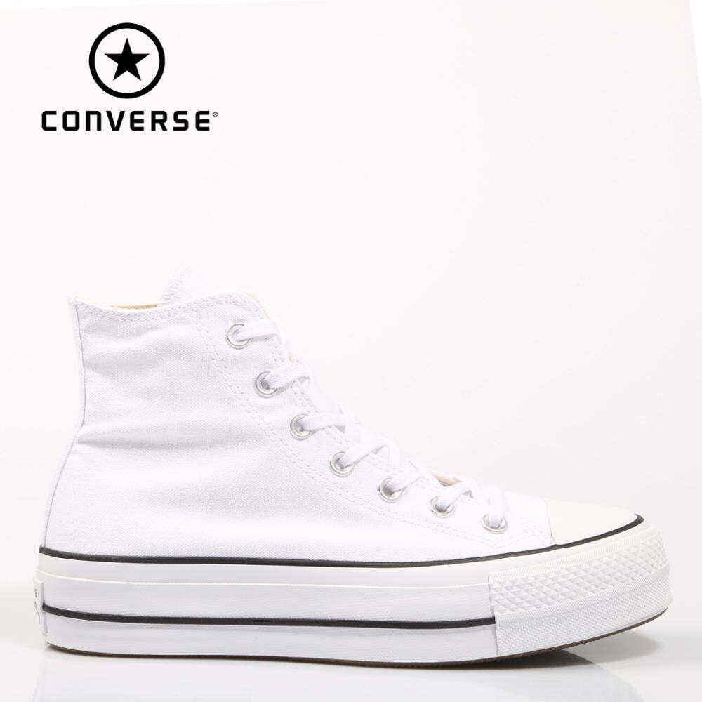 Converse Chuck Taylor All Star Platform Clean High Top White SNEAKERS Woman Shoe