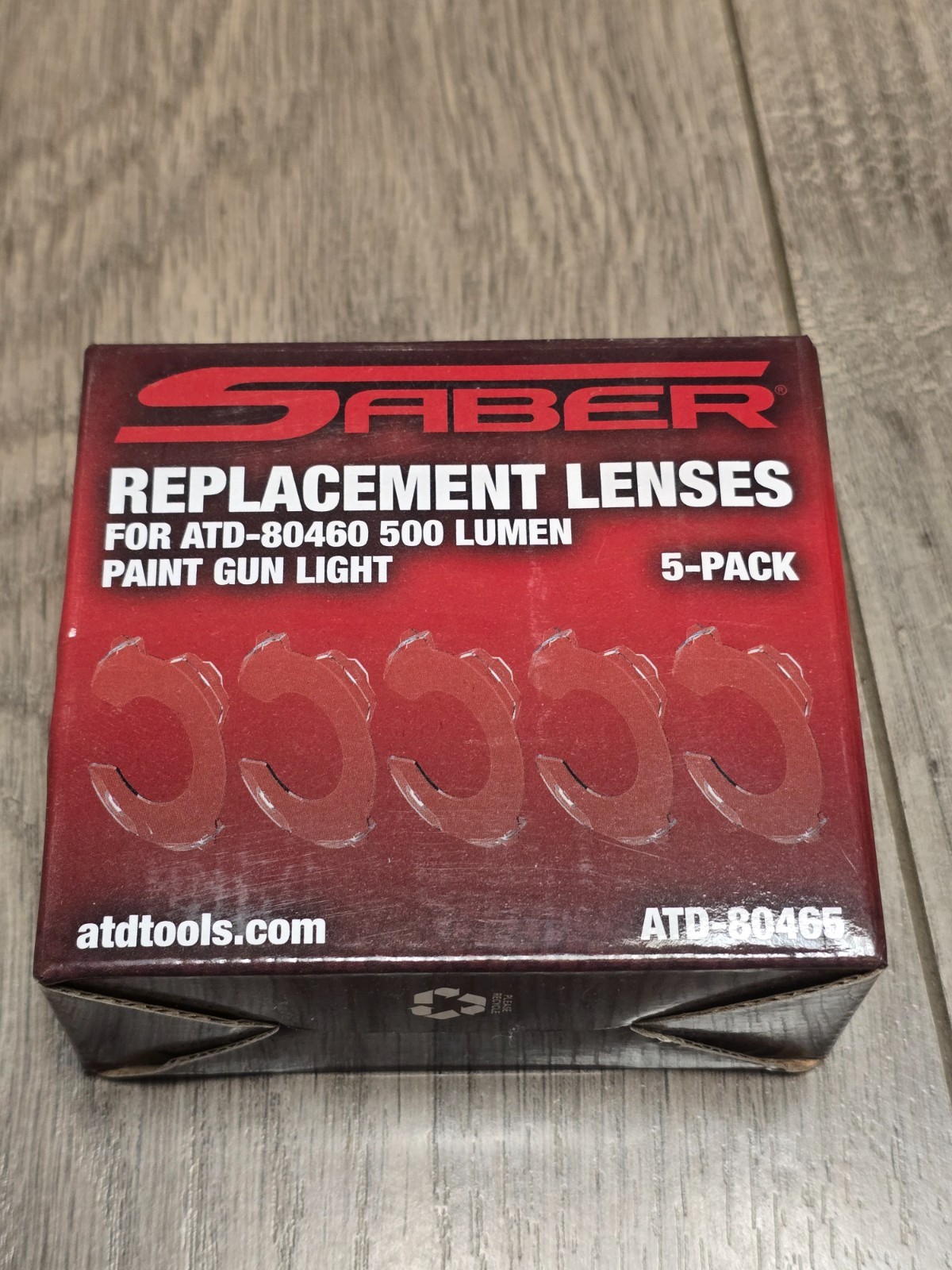 ATD Saber 5-pack of Replacement lenses for ATD 80460 Spray Gun Light #80465