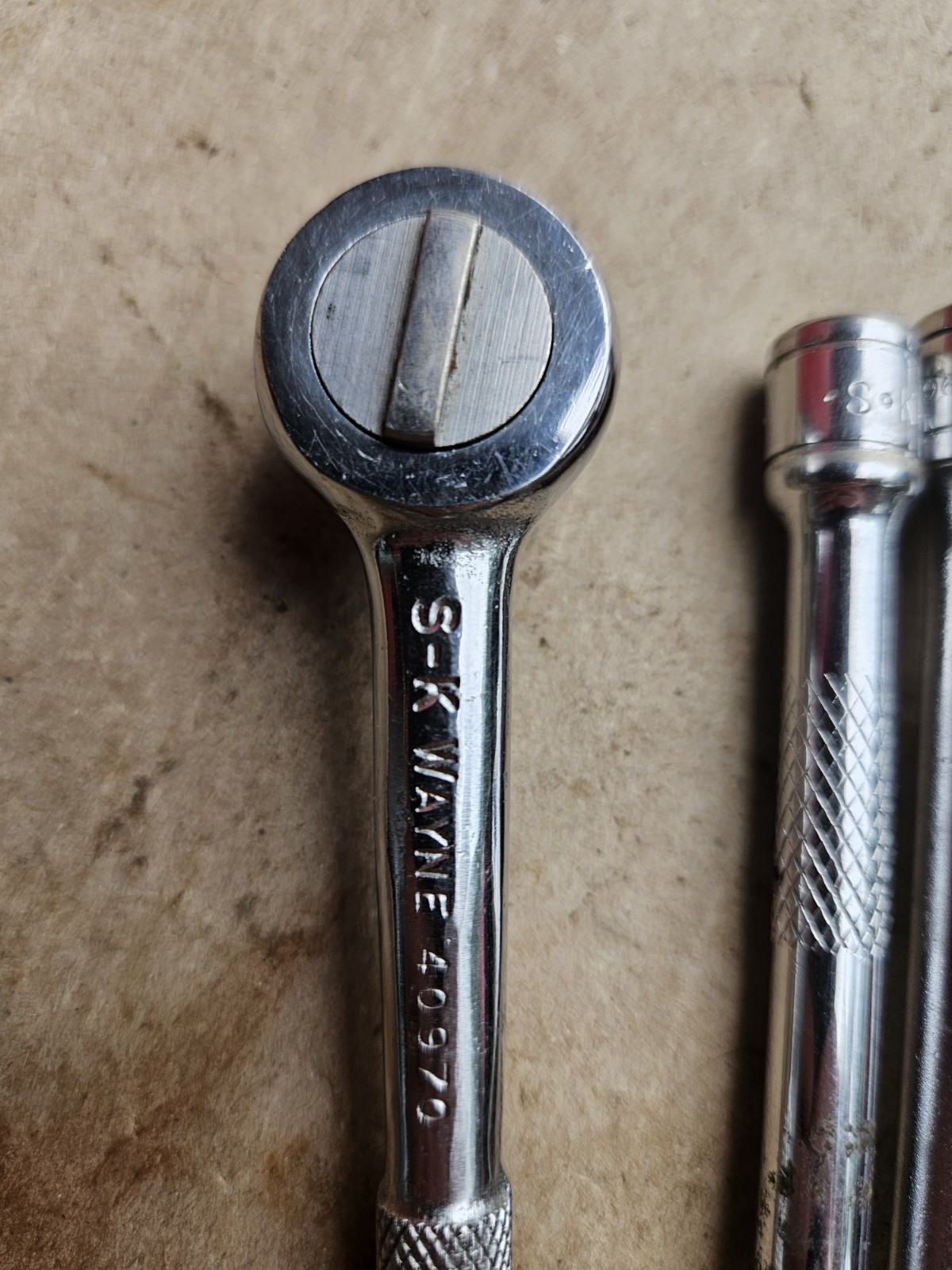 Nice Vintage S-K 1/4″ Drive Ratchet With 5 Extensions, Most Are Unused, USA