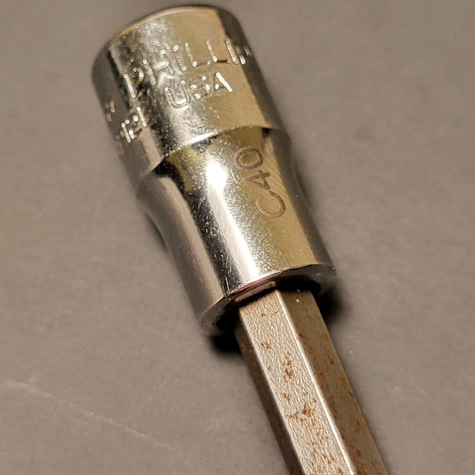 Snap On #1 phillips socket 1/4” drive tmp12e USA has box numbers