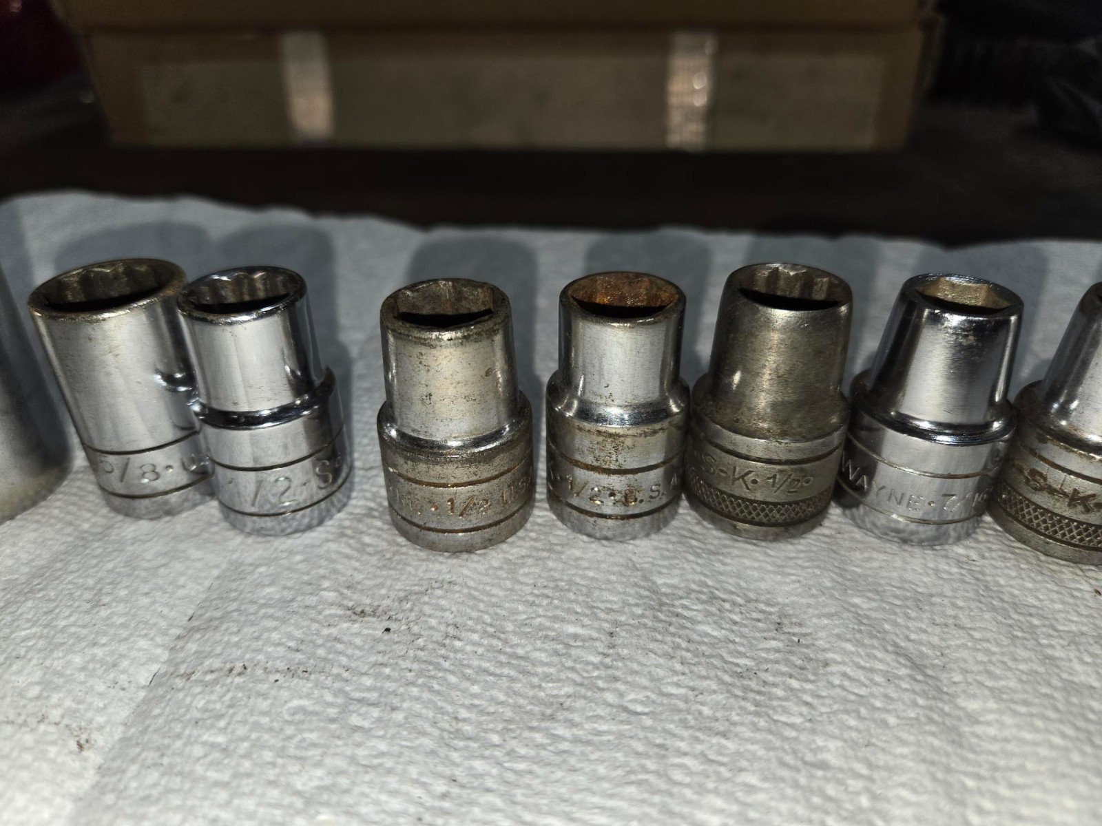 SK Socket Lot Standard & Metric 12 pieces