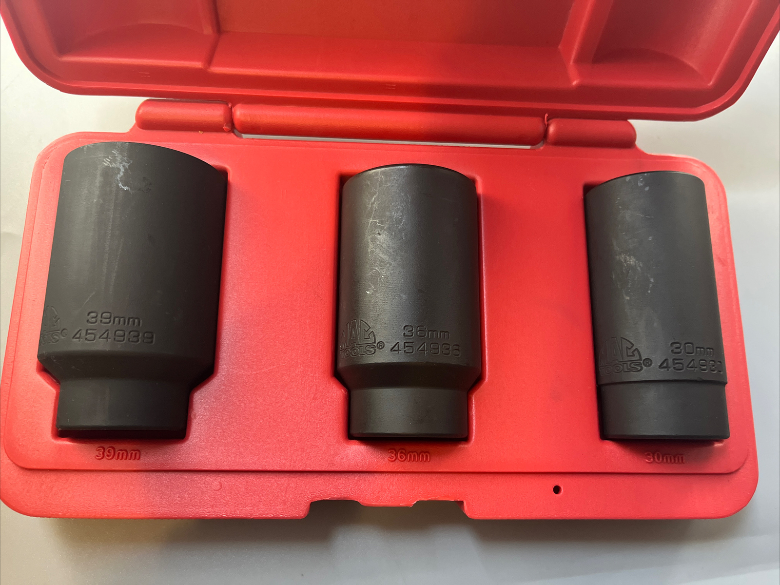 MAC TOOLS AS4549B 3 piece SOCKET SET Point 30mm 36mm 39mm Juego
