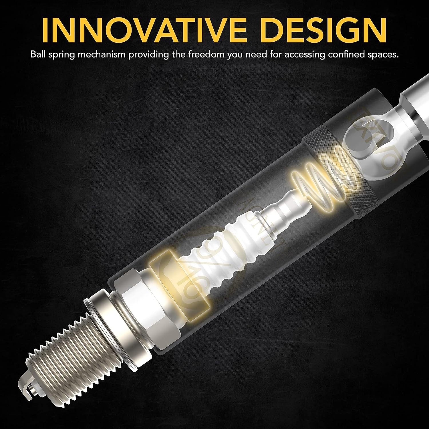 Innovative 6-Inch Thin Wall Magnetic Spark Plug Swivel Socket for Truck Service