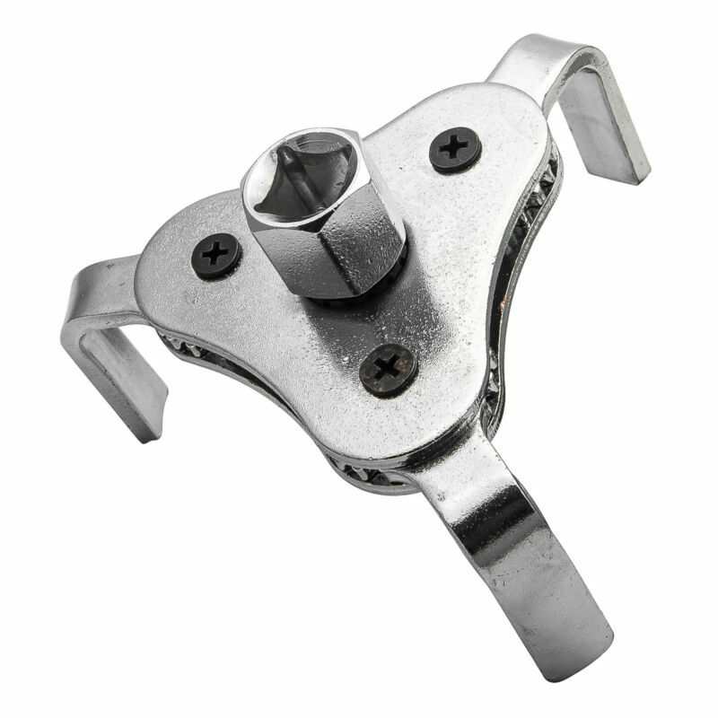 Dual Drive Oil Fuel Filter Remover Wrench Removal Tool 3 Jaw 2 Way 60-110mm Car