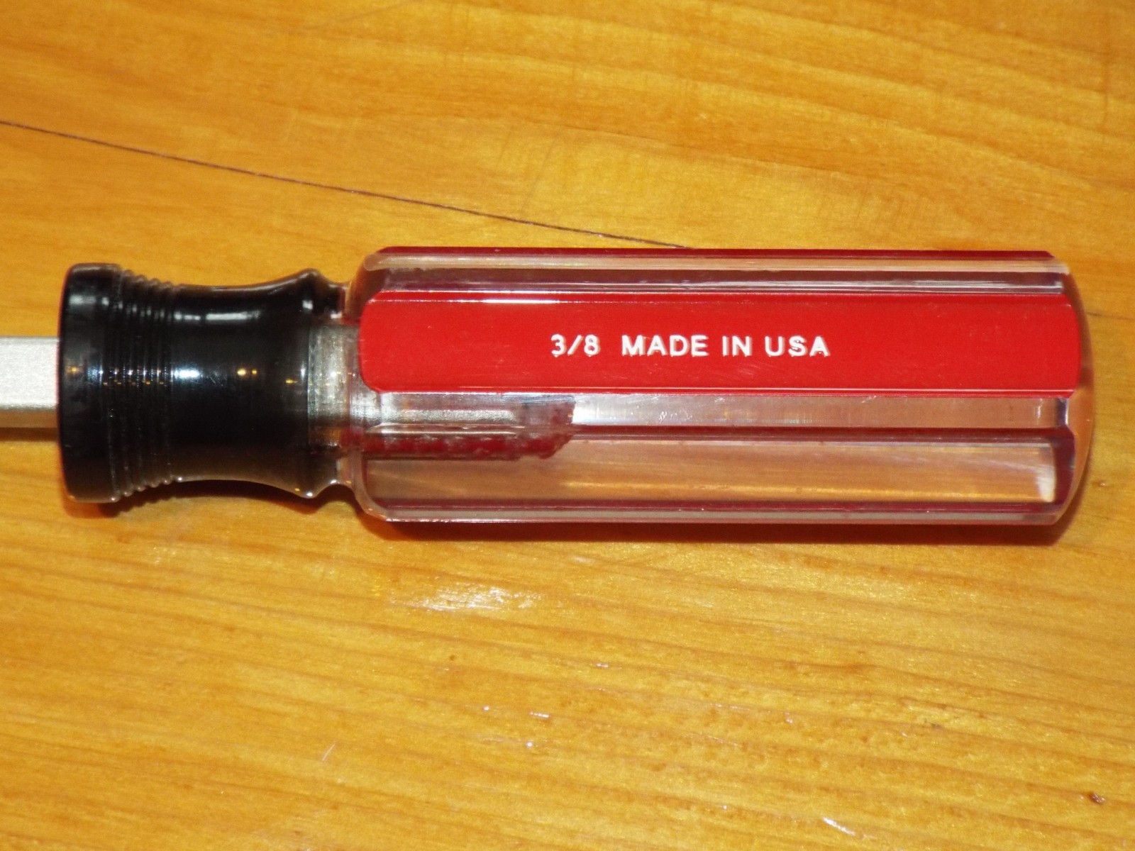 Husky 3/8 in. x 16 in. Square Shaft 538-215 Standard Slotted Screwdriver USA