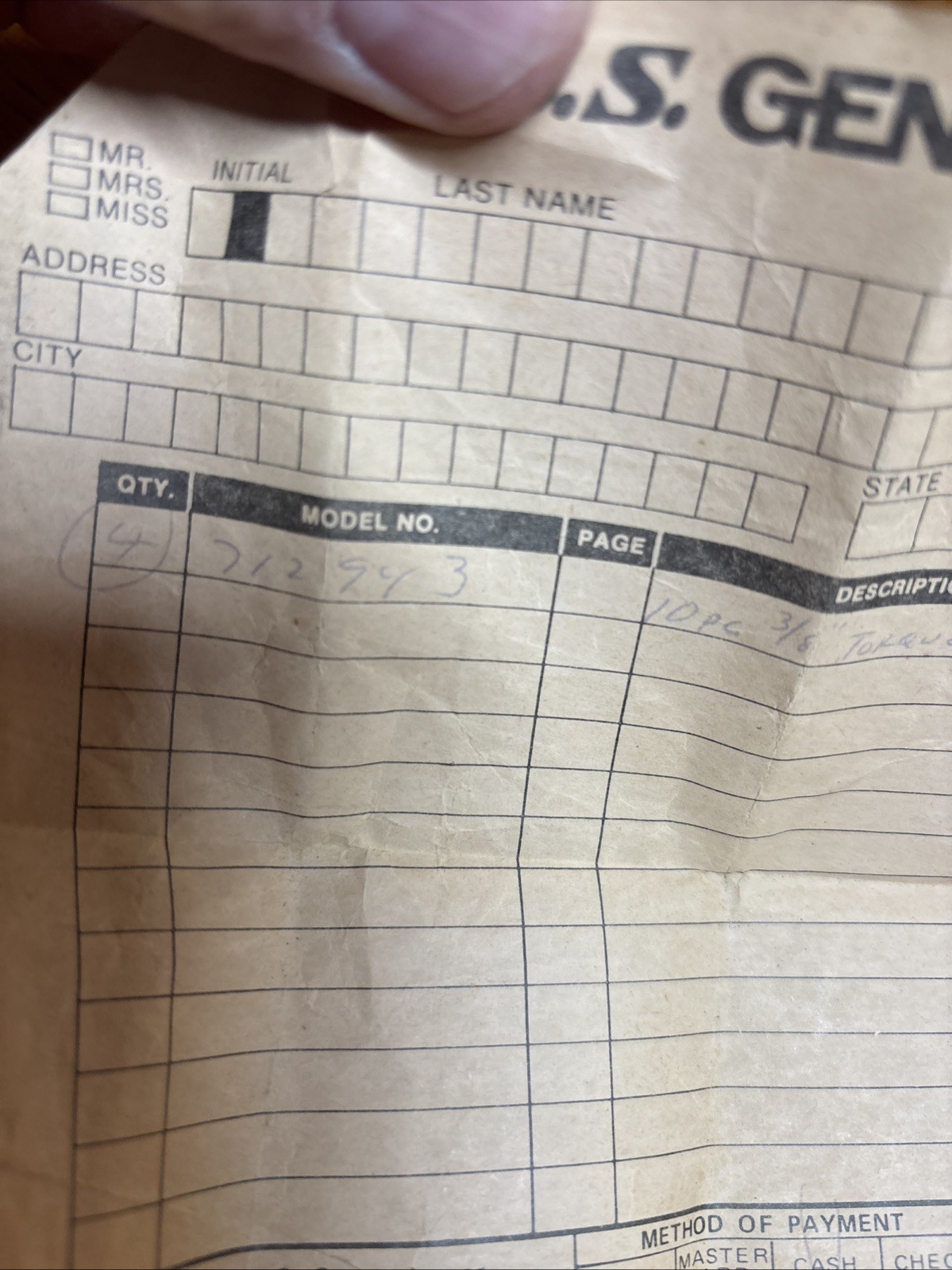 Vintage 3/8” Torque Bit Set ( US General/ Harbor Freight / Icon) ? Receipt Found
