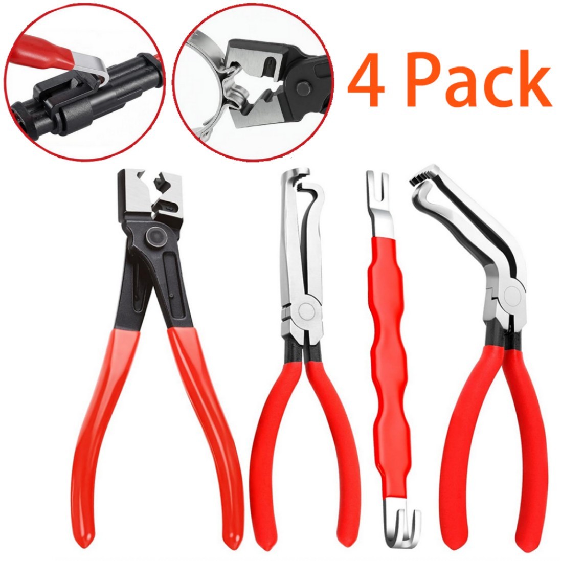 4Pc Electrical Disconnect Pliers For Car Connector Separator Automotive Tool***