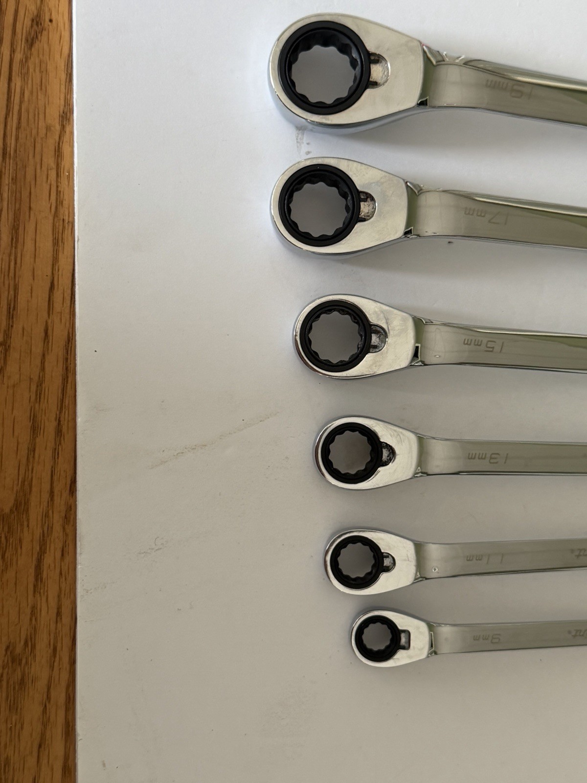 Blue Point Snap On 6pc Metric 9-19mm Ratchet Box Wrench Set BXORM706 w/ Tray USA