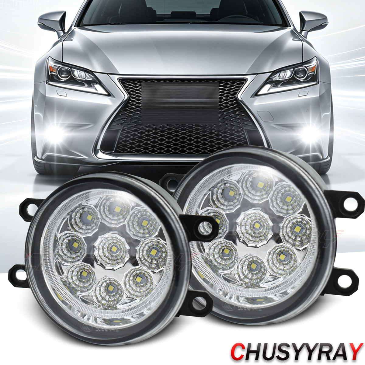 FOR Lexus CT200h 2011-2017 LED Front Fog Light Bumper Driving Lamps Right+Left