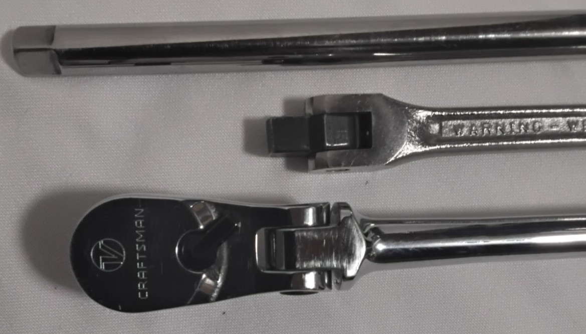 7PC Craftsman Flex Head Ratchet Breaker Bar Extension Ratchet 3/8″ Drive Lot Set