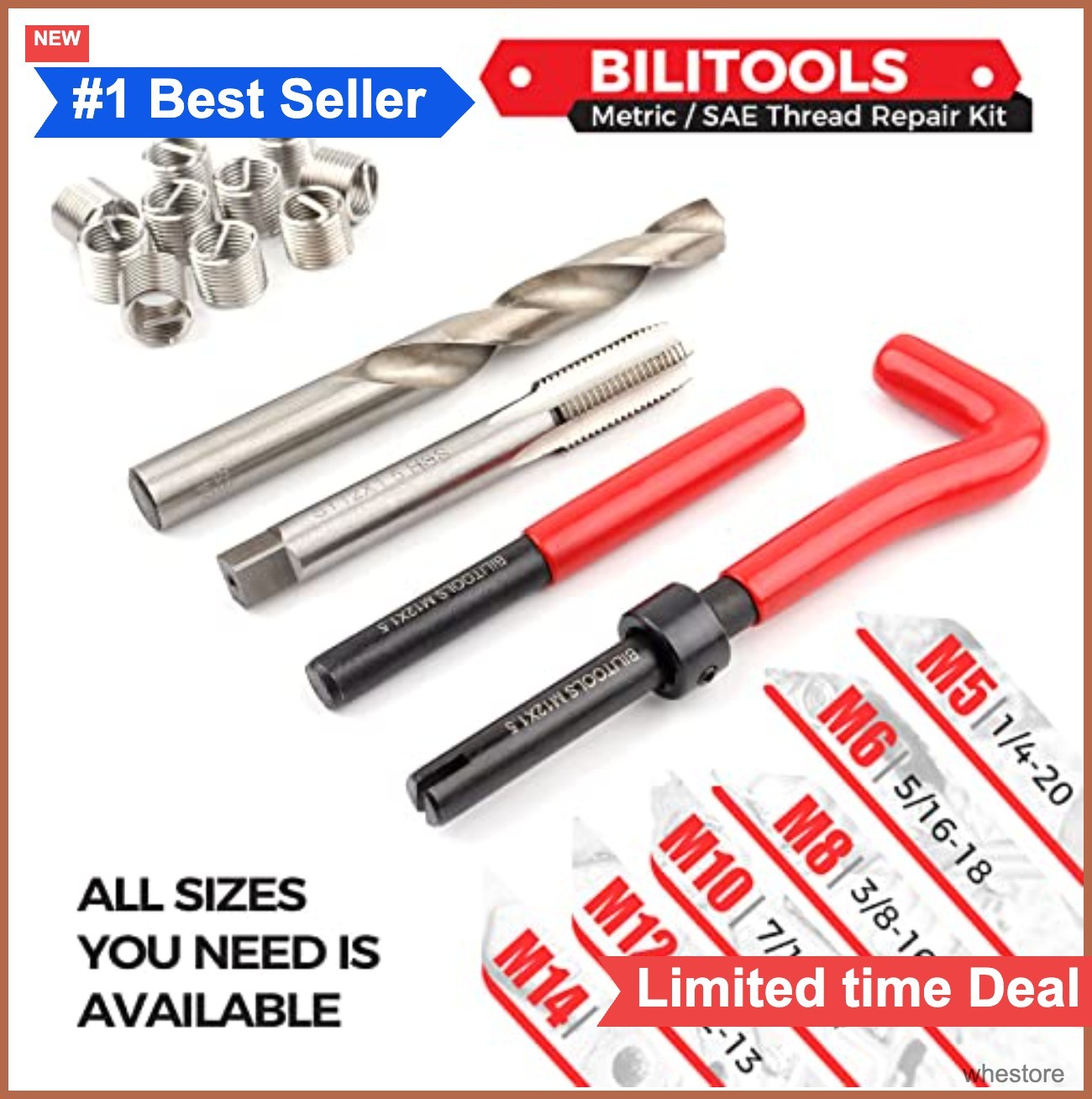 Thread Repair Kit M14x1.25 Metric HSS Drill Inserts Installation Tool Automotive