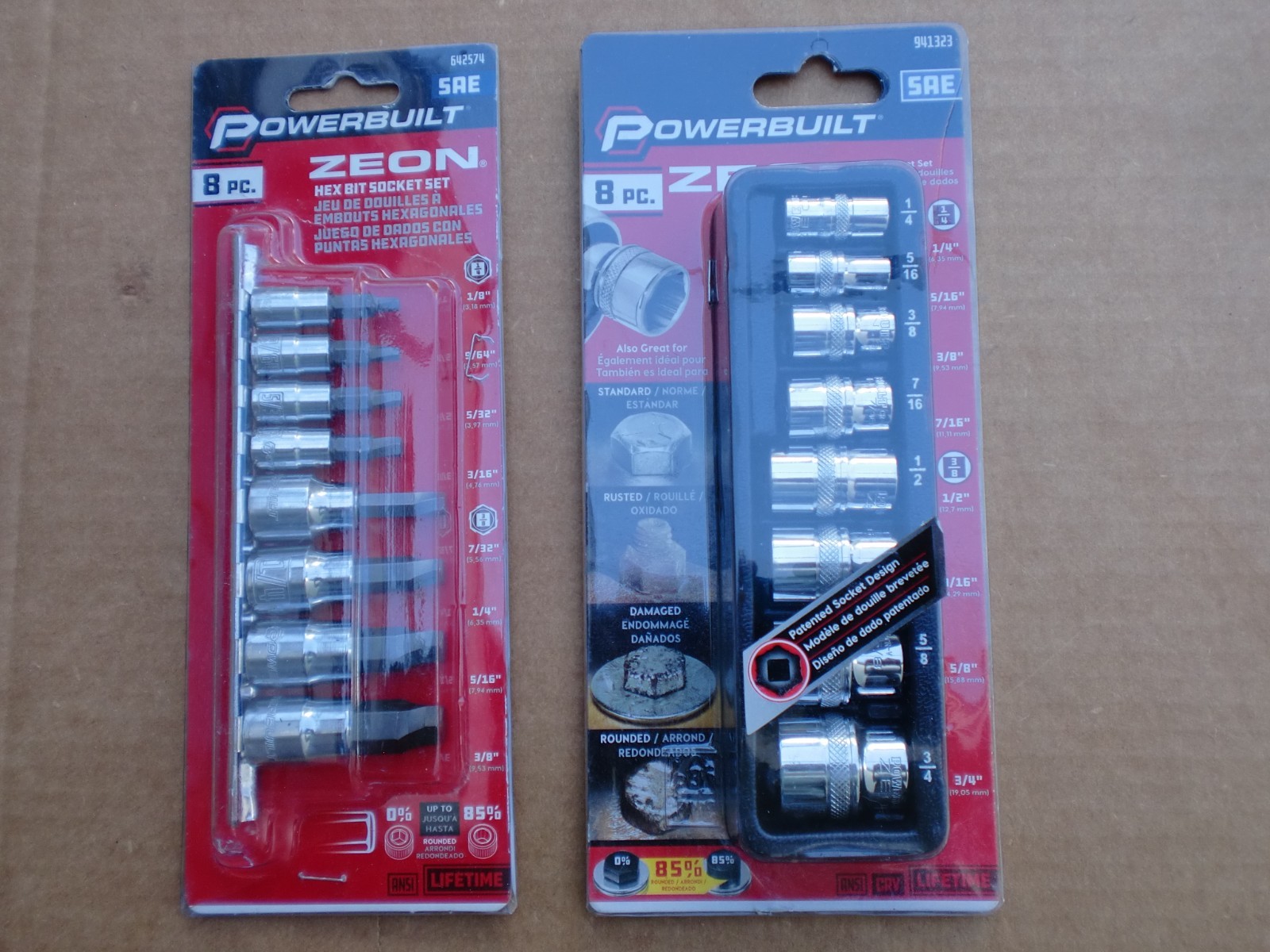 DieHard 1/4″ & 3/8″ star bit DHP55283 & Powerbuilt Socket Set 941323, hex 642574