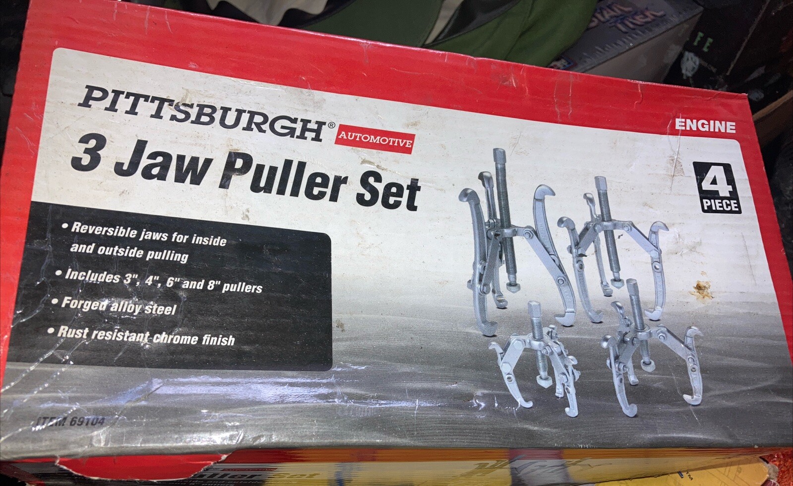PITTSBURGH Three Jaw Puller Set 3″ 4″ 6″ inch drop forged (missing 8” Puller)