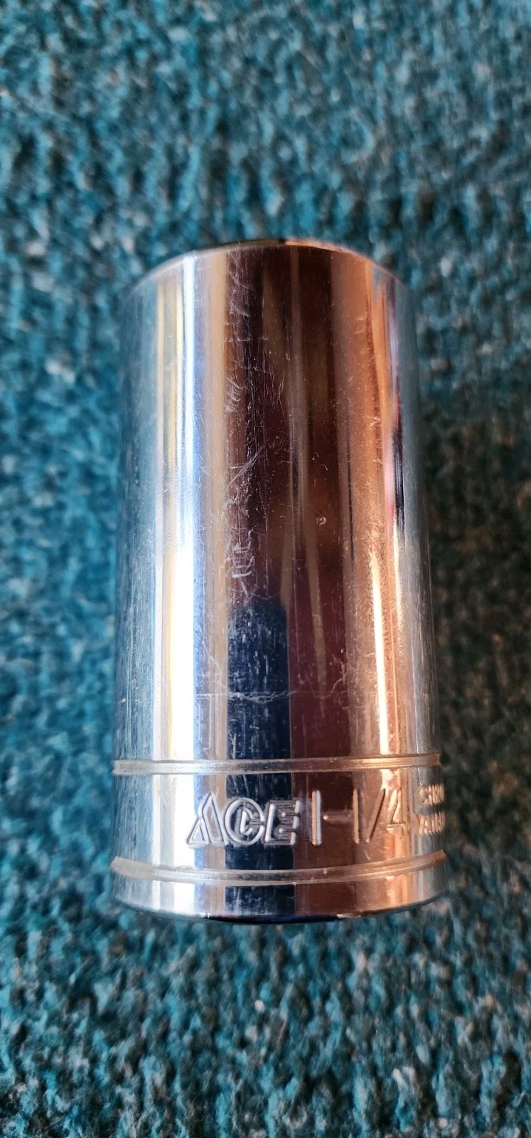Preowned ACE Hardware 1-1/4″ Deep Chrome Socket 12-Point, 1/2″ Drive! Nice!