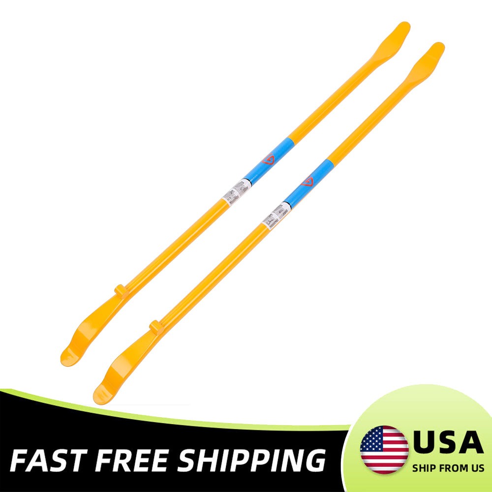 2Pcs Set Yellow 41» Length Iron-Free Tire Removal Tool For Mounting Demounting