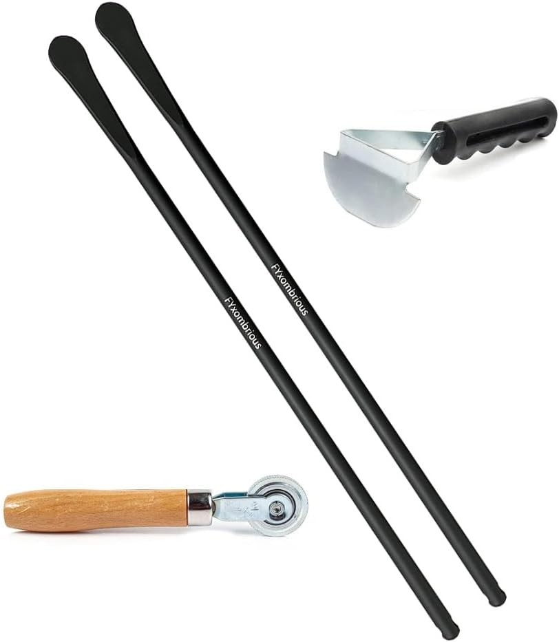 2-Pack Tire Mount and Demount Iron Tubeless Tire Removal Tool 39 in Black