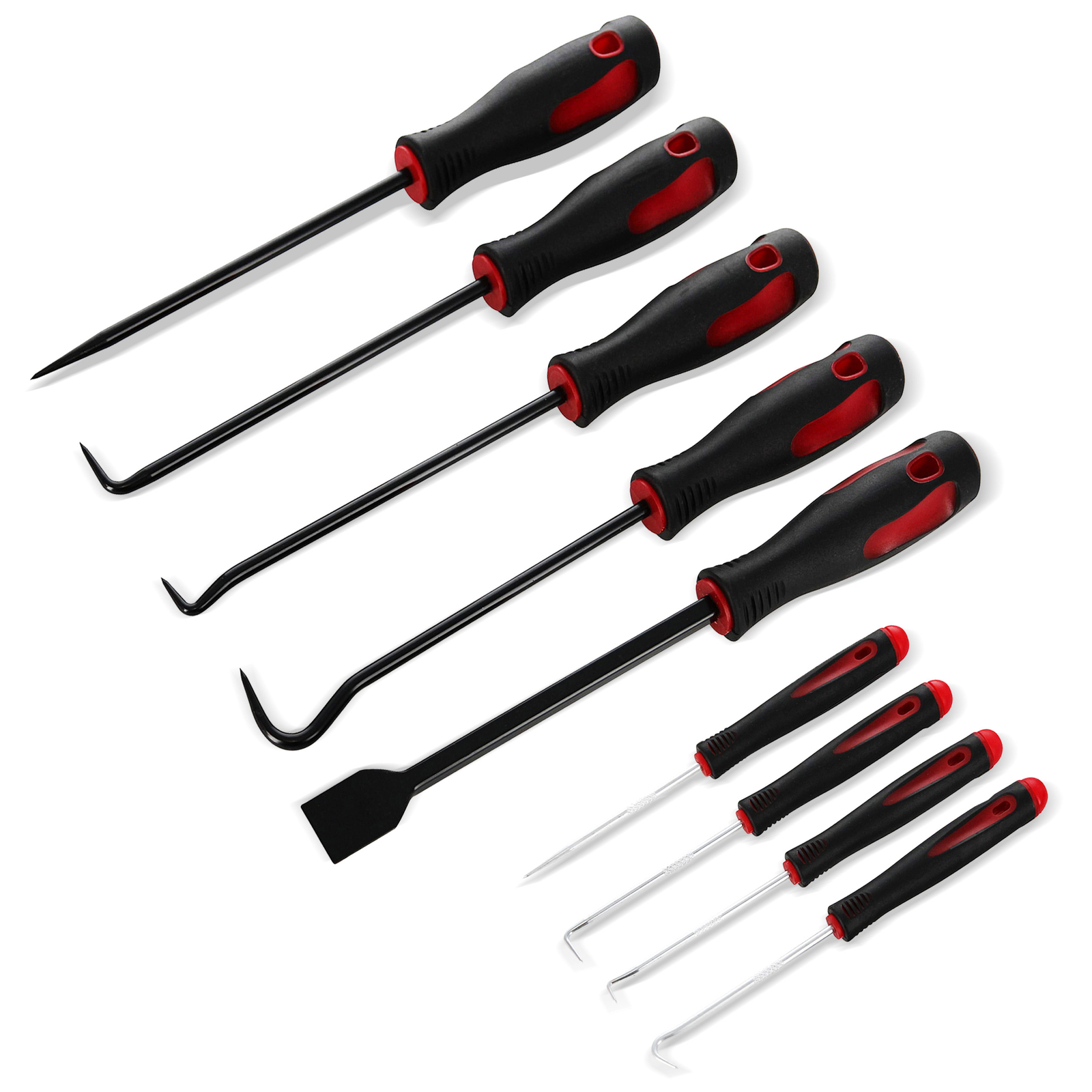 ABN Precision Scraper Hook and Pick 9-Piece Set 6.5” Inch and 10” Inch Tools