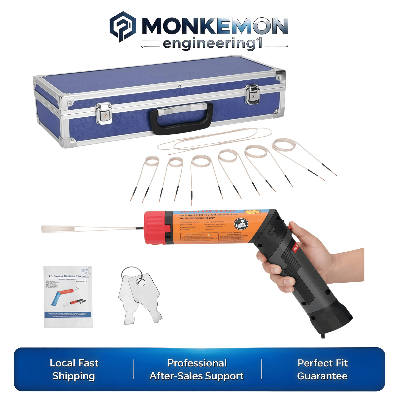 NEW MAGNETIC INDUCTION HEATER KIT WITH 8 COILS PORTABLE HEAT INDUCTION TOOL USA