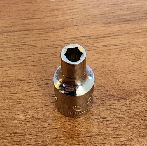 Craftsman 4mm Socket 6 Point 1/4″ Drive Z-AL 45907 Easy Read Stamped And Etched