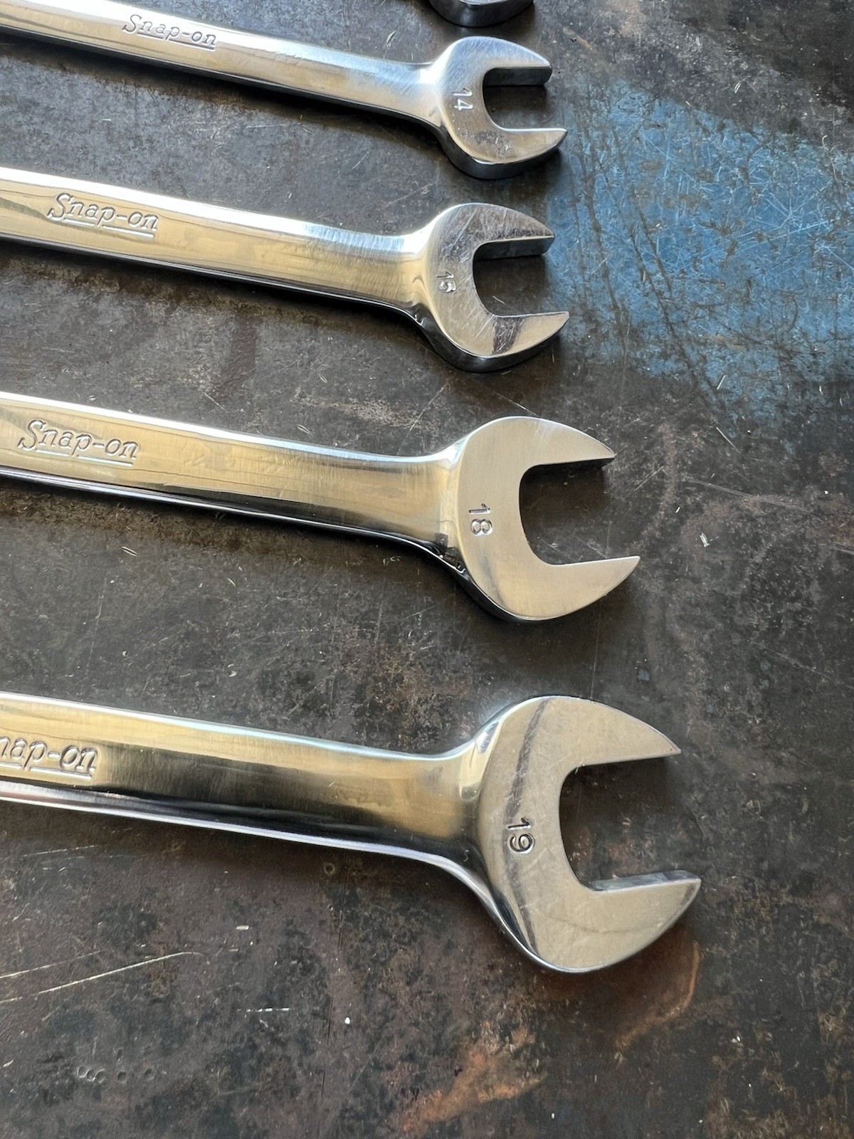 Snap-on Tools VOM705 5 PC Metric + 2 Additional Open End Wrenches 6-19mm 7 Piece