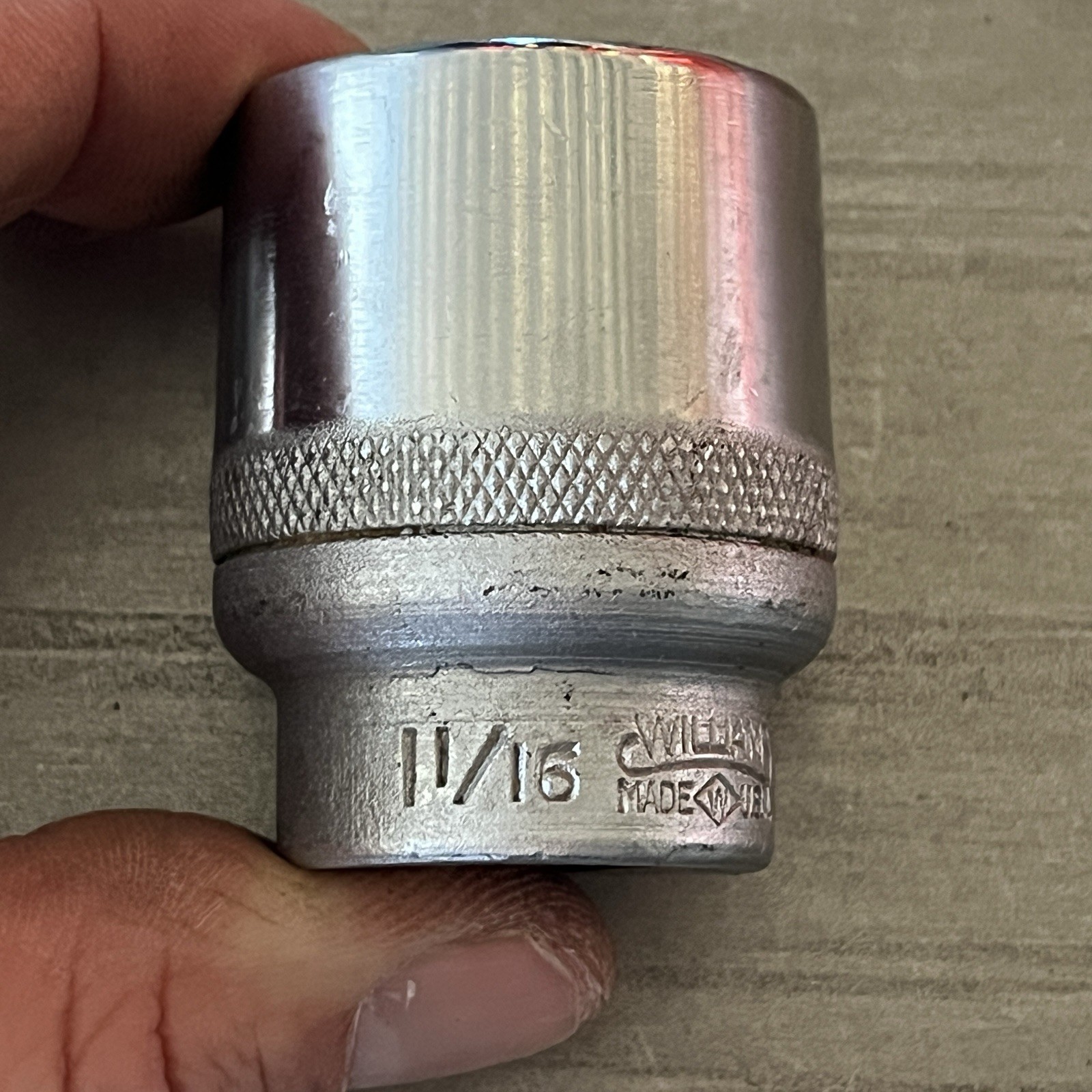 Williams S-1234 1/2″ drive 12pt Shallow Socket, Size 1-1/16″ Chrome USA