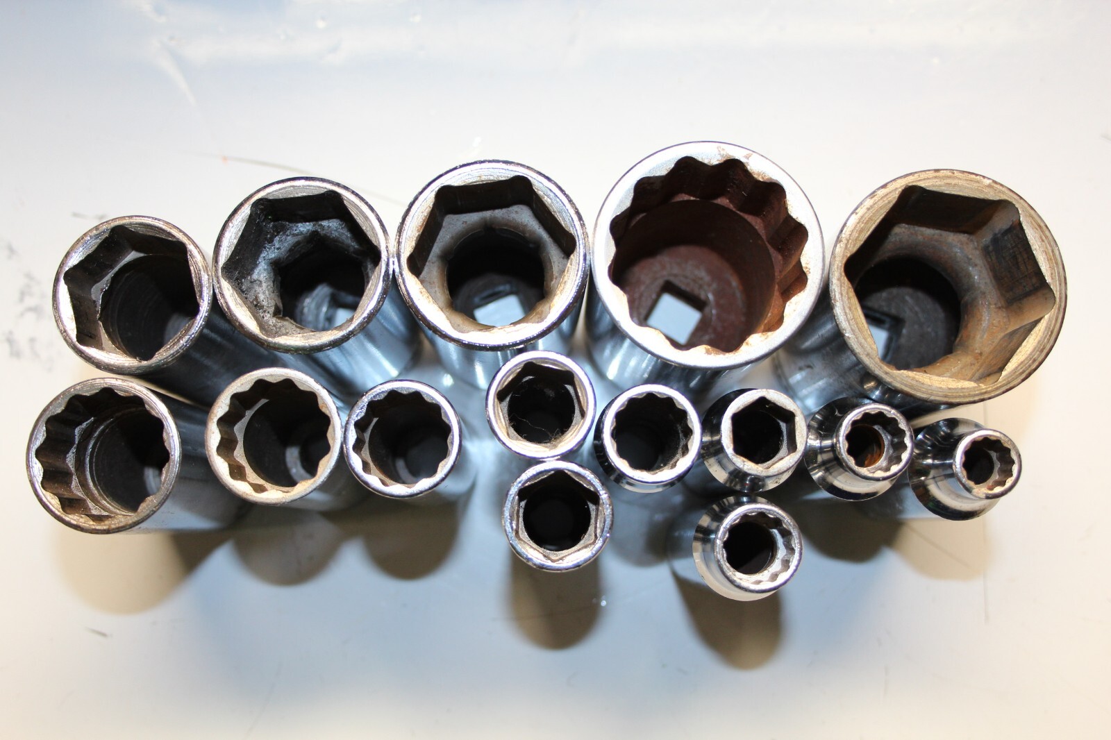 SNAP-ON TOOLS 1/2″ Drive 12- / 6-POINT SAE DEEP CHROME SOCKET SET 14PCS USA