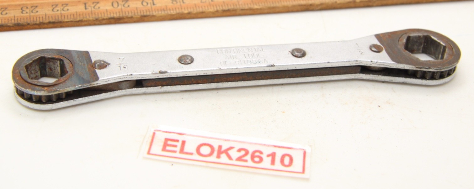 Continental Air Tool 7/16″x1/2” 6Pt. SAE Ratcheting Box Wrench ATBR4350 Modified