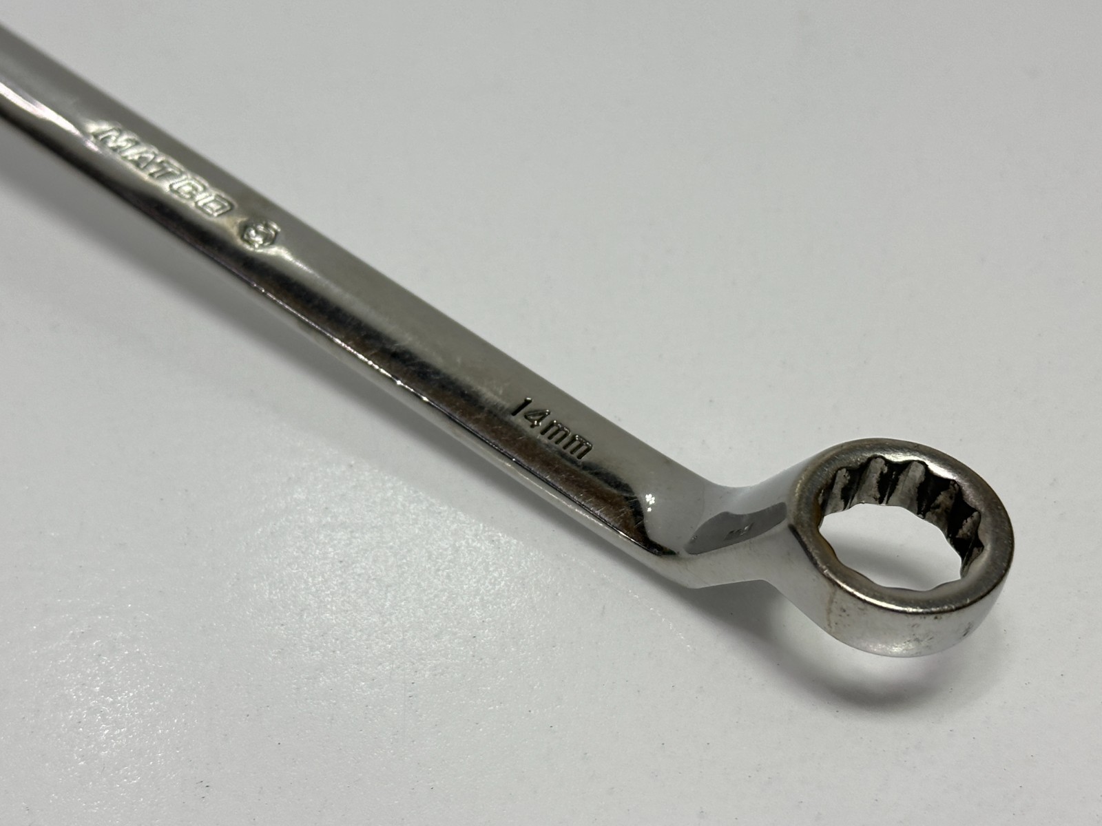 🇺🇸 Matco Tools USA RBDL1214M 12mm 14mm Deep Offset Chrome Box End Wrench 12 PT