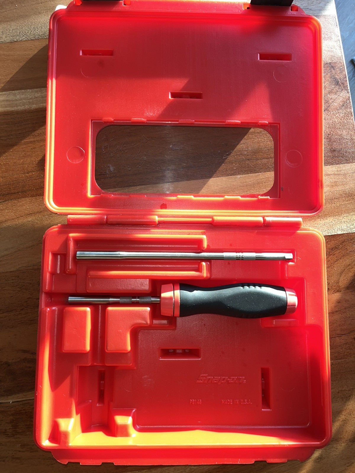 Snap-on Ratcheting Screwdriver Set with Case, Bits & Extension Bars Rare Red USA