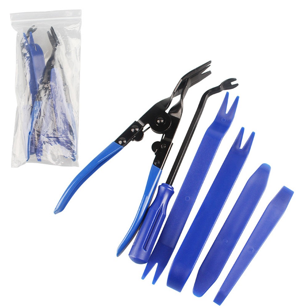 6Pcs Car Trim Removal Tool Set Hand Tools Pry Bar Panel Door Interior Clip Kit