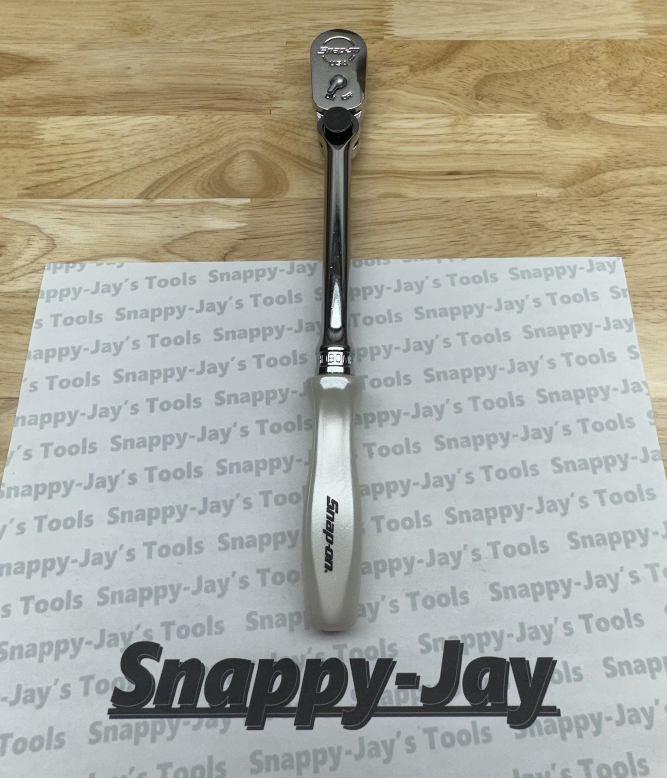 Snap-on Tools PEARL WHITE 3/8″ Drive Hard Grip Multi-Position Ratchet FHD80MPPW